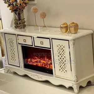 Top High Grade TV Stand With Fire Place