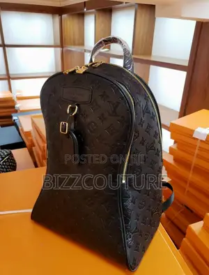 Original LOUIS VUITTON Leather Backpack Available in Store