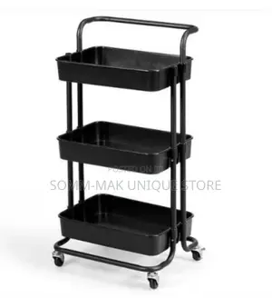 A S Trolley Cart Storage Rack With Wheels - 3 Tier