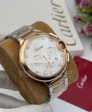 Photo - Cartier Chronograph Wristwatch Silver and Rosegold