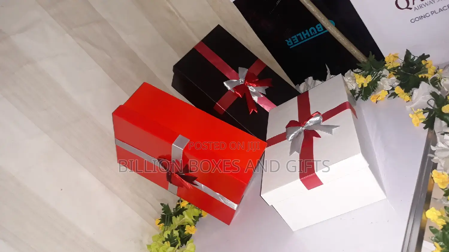 3 in 1 Gift Boxes. Red, Black and White