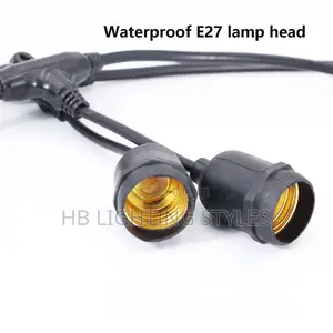 E27 Outdoor LED String Lights Waterproof Lamp Holder Bulb