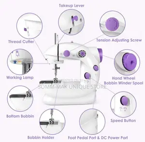 Sewing Machine Mini Portable With Night Light Foot Pedal