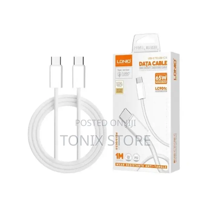 1M LDNIO 65watt Super Fast Data Cable for iPhone 15 Series