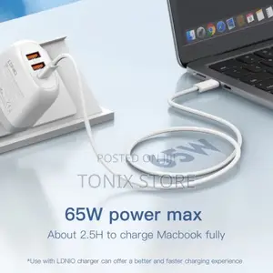 1M LDNIO 65watt Super Fast Data Cable for iPhone 15 Series