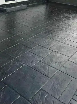 Grey Stamped Concrete