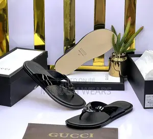 Original Gucci Leather Slipers