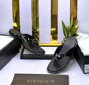 Original Gucci Leather Slipers