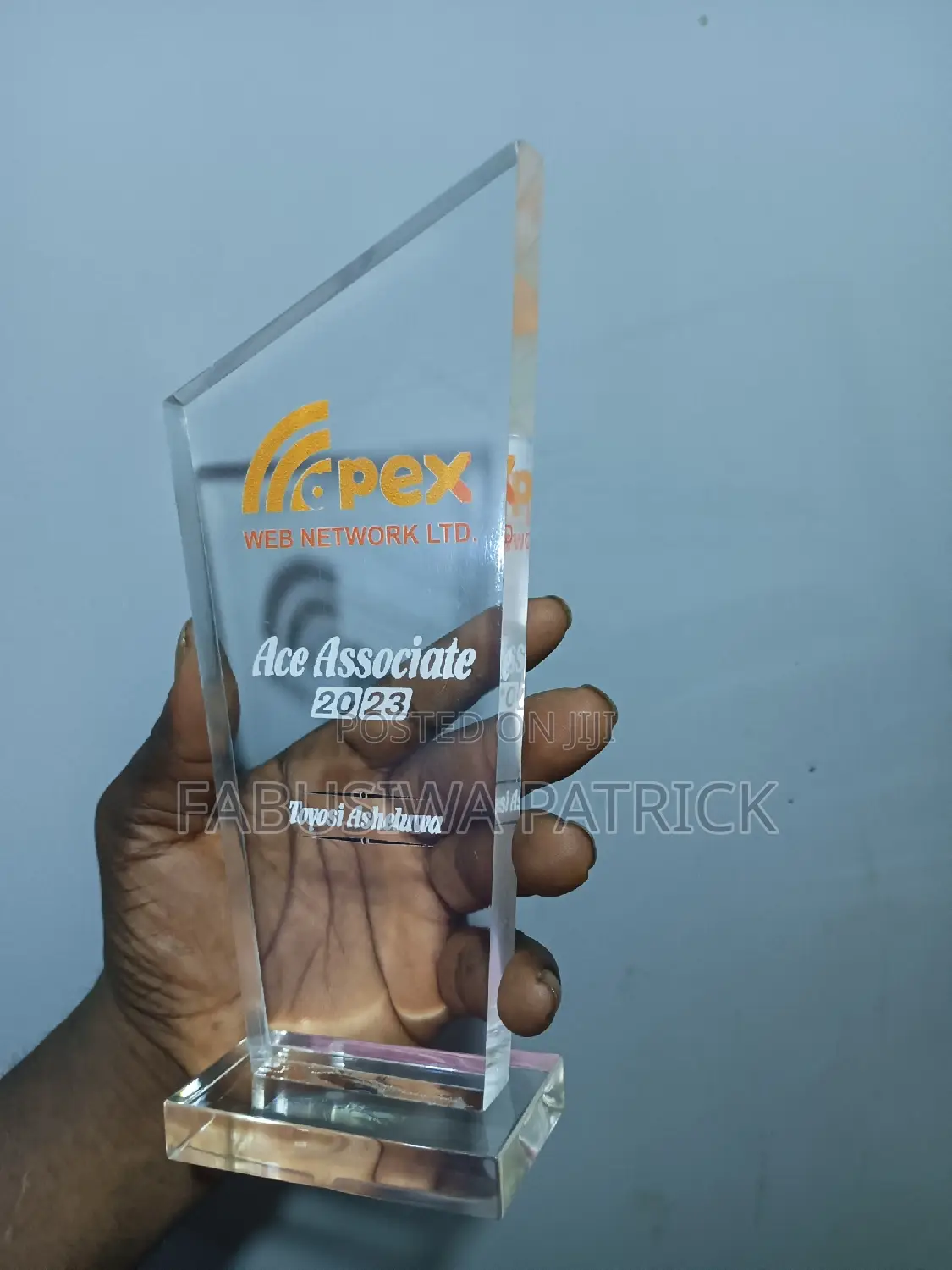 Award Trophy Crystal Plaque