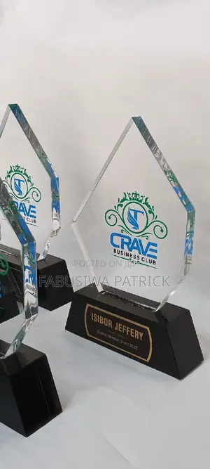 Award Trophy Crystal Plaque
