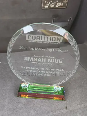 Award Trophy Crystal Plaque