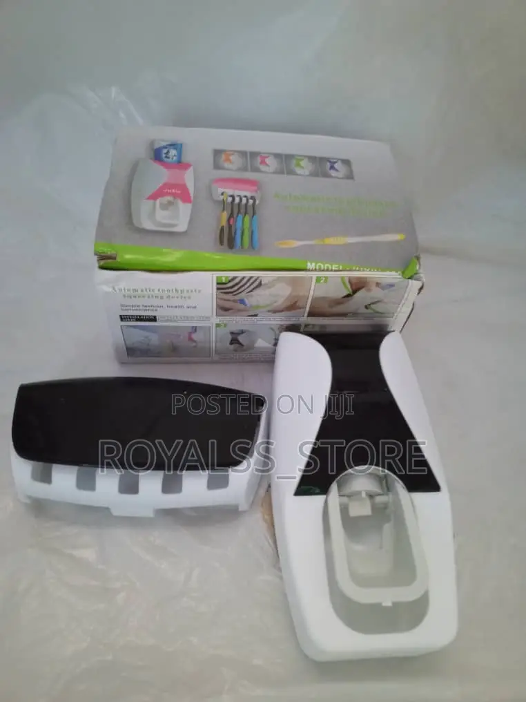 Automatic Toothpaste Dispenser and Toothbrush Holder