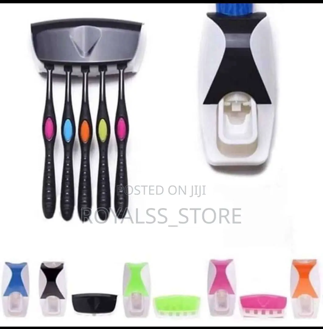 Automatic Toothpaste Dispenser and Toothbrush Holder