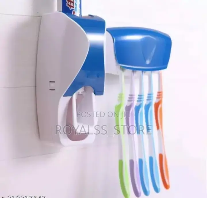 Automatic Toothpaste Dispenser and Toothbrush Holder