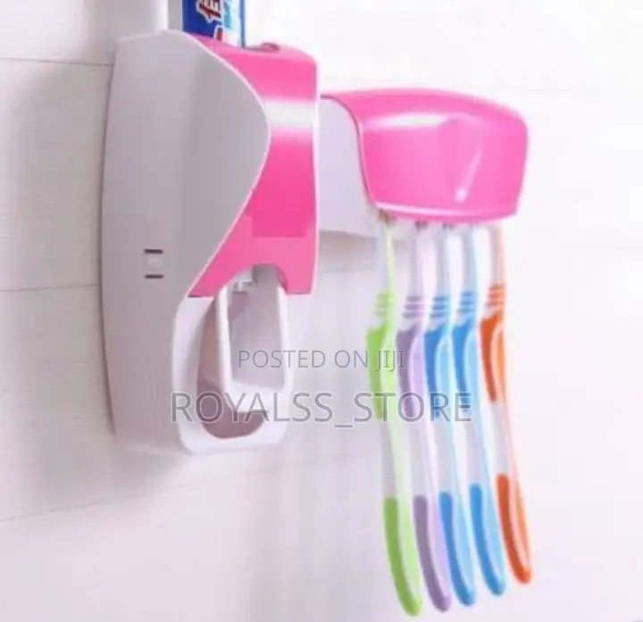 Automatic Toothpaste Dispenser and Toothbrush Holder