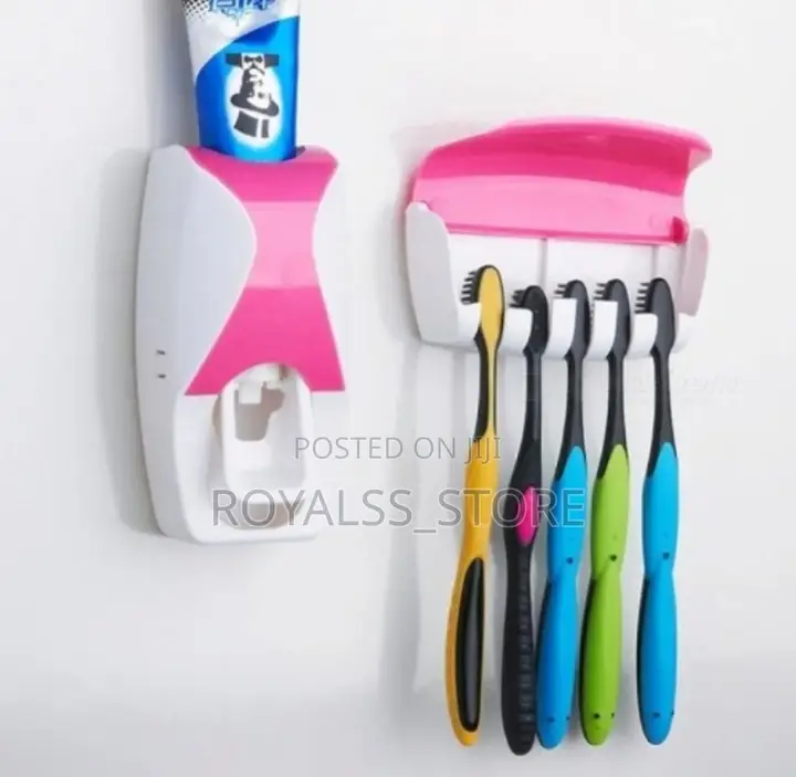 Automatic Toothpaste Dispenser and Toothbrush Holder