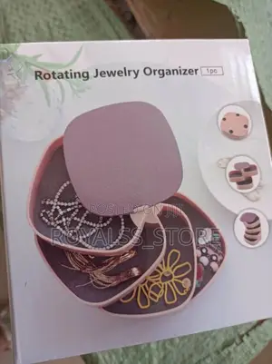 Mini Rotating 4steps Jewelry Box With Mirror
