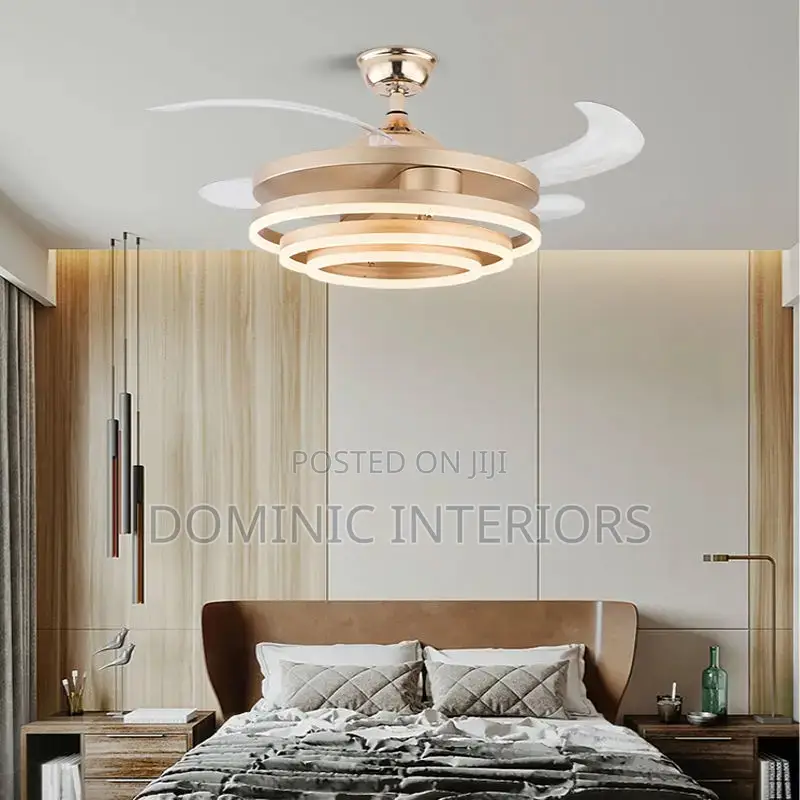 Golden Ceiling Fan Light
