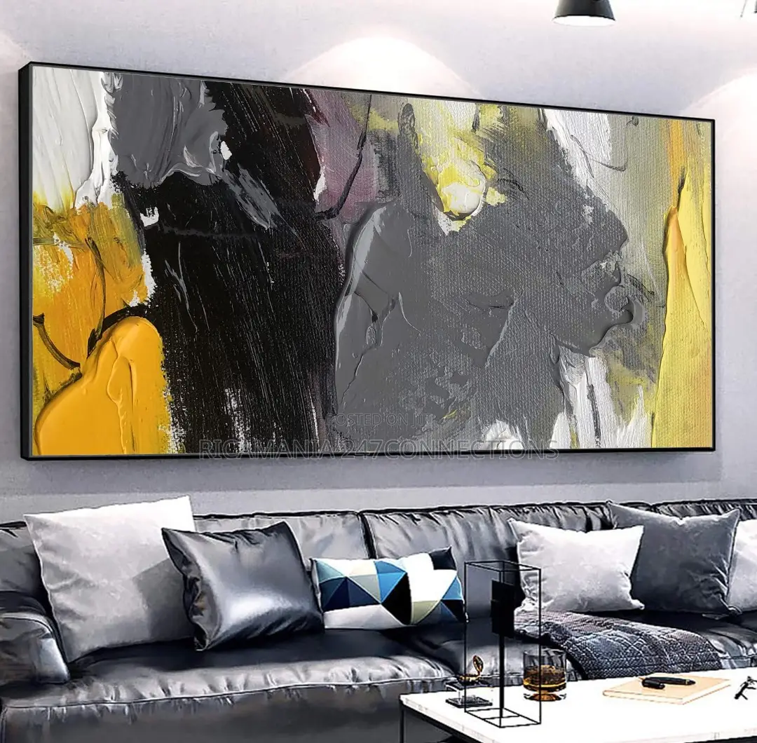 Oil Paint Large Abstract Artwork Frame
