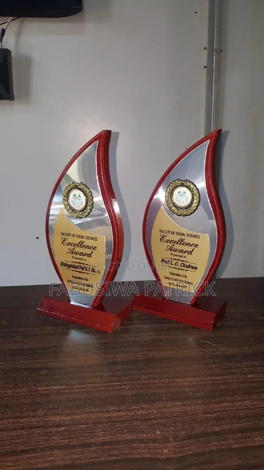 Award Trophy Crystal Plaque