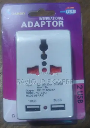 Travel Adapter Plug Surge Protection Dual USB Ports