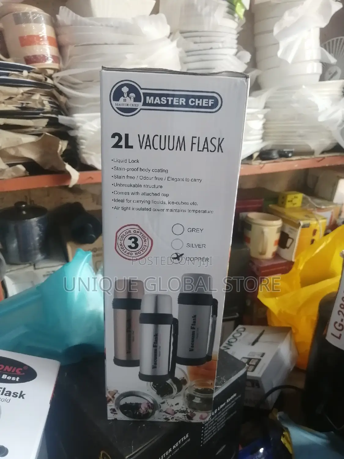 Master Chef Insulated Stainless Vacuum Water Flask - 2l