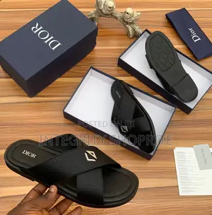 Dior Leather Mens Palm Slippers