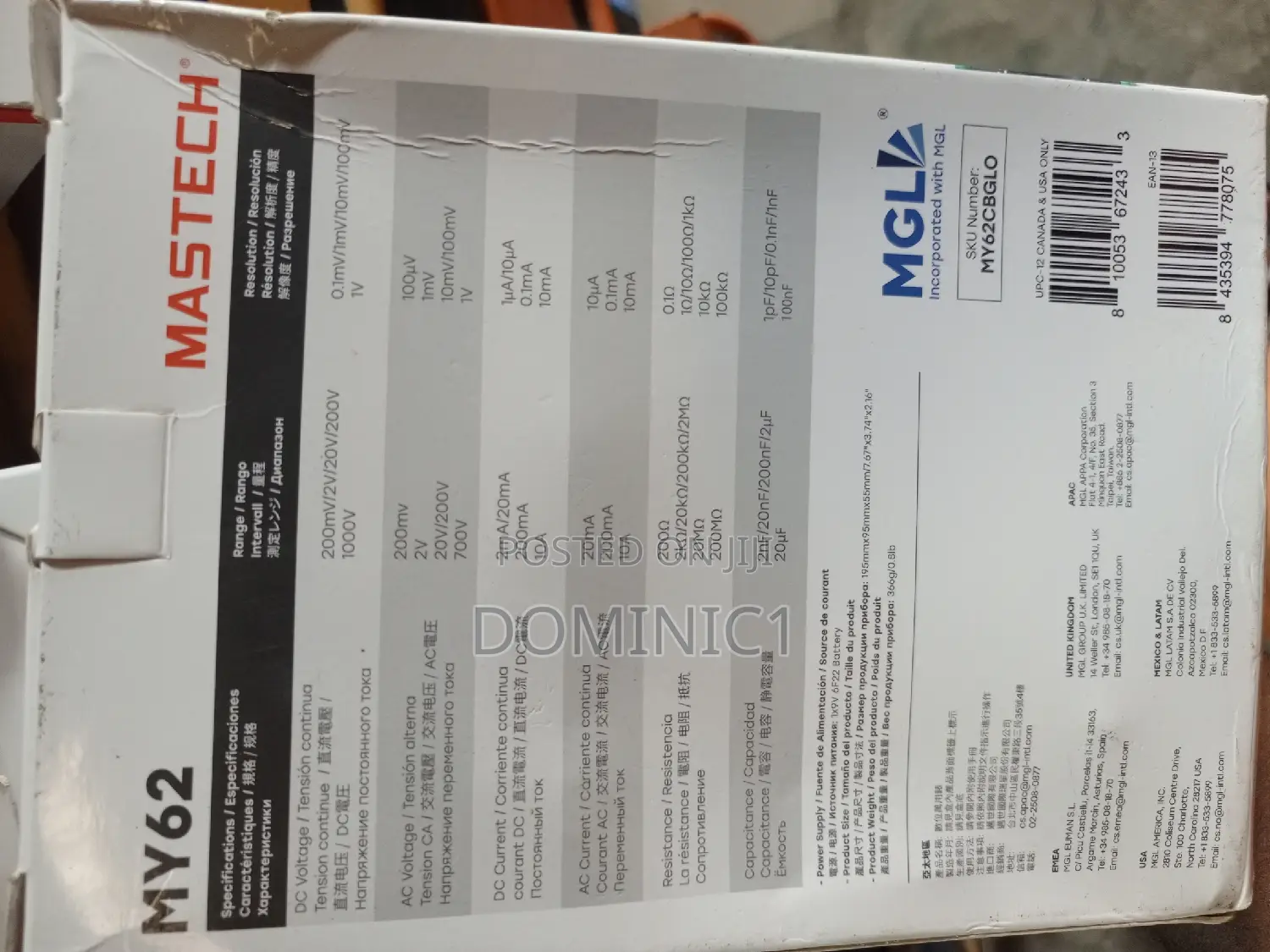 Mastech My62 Digitalmeter