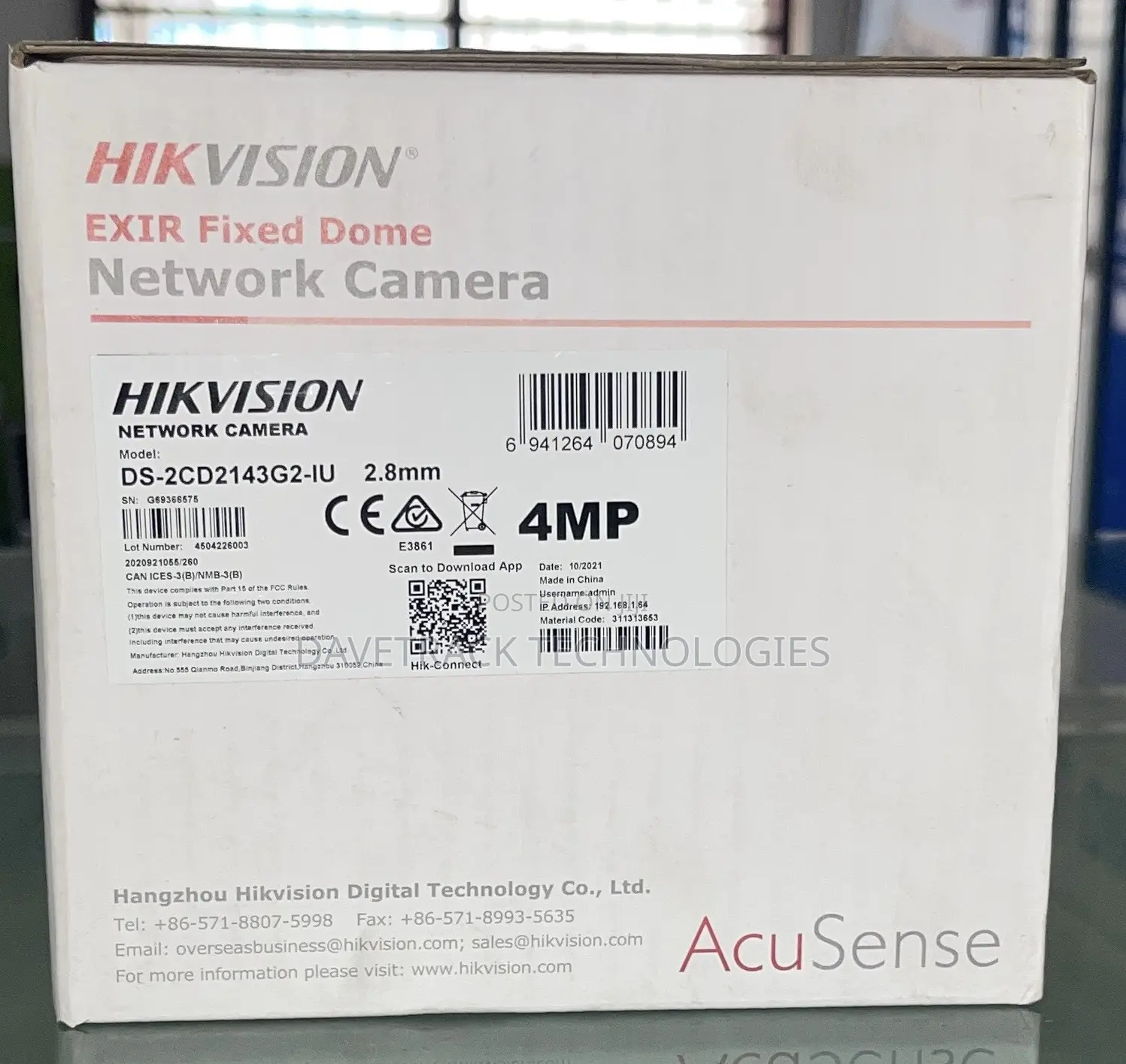 Hikvision Acusense Network Camera 4mp