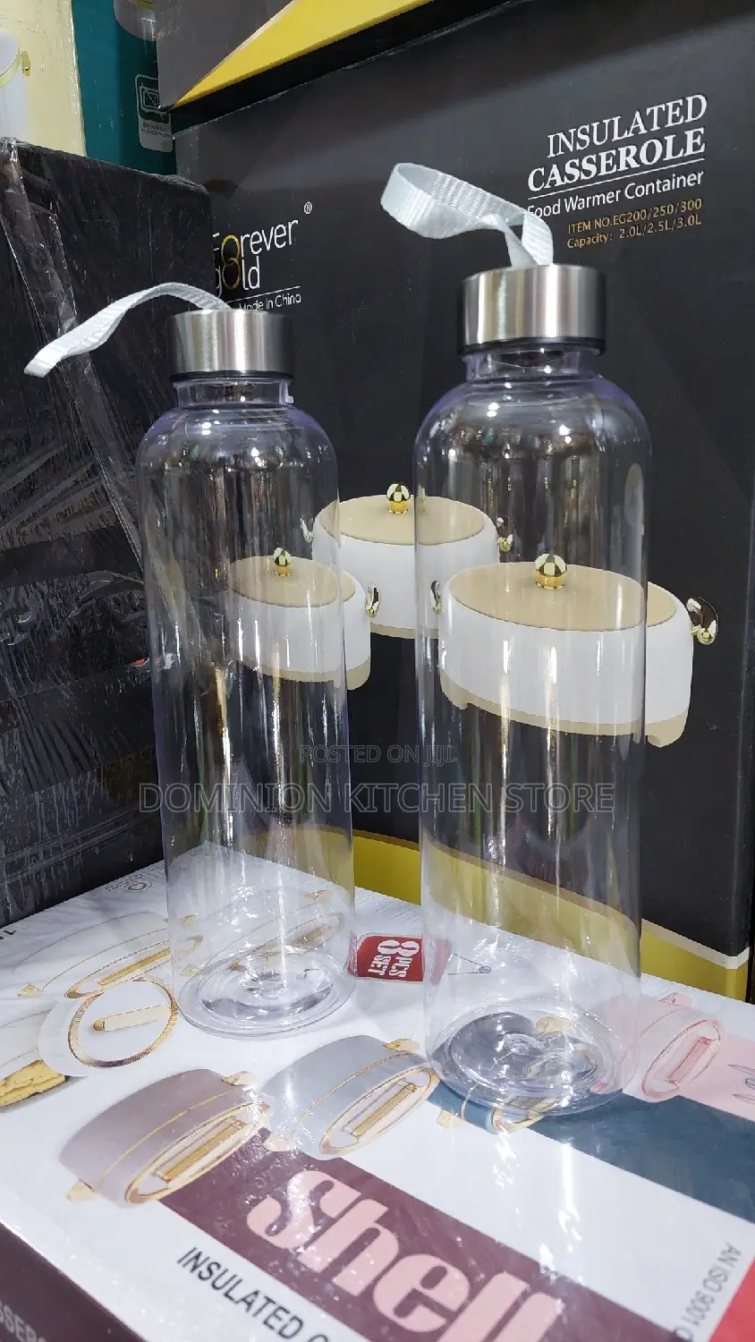 750ml Transparent Water Bottle