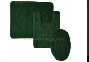 3 in 1 Toilet Mat + Pedestal Rug + Toilet Lid Cover -