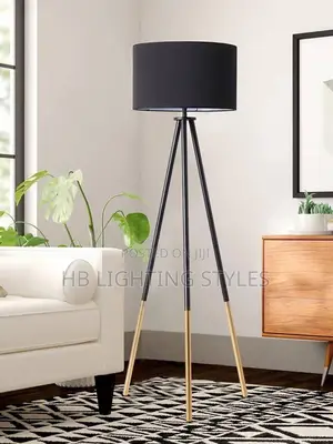 Tripod Fabric Shade Floor Lamp