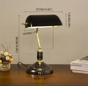 Bank Table Lamp European Style Glass Lamp