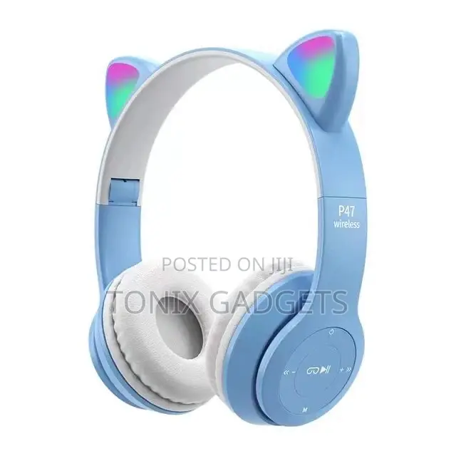 Cat Ear Headphones With Led, Microphone Excellent Audio