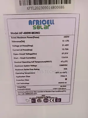 480watts Africell Solar Panel