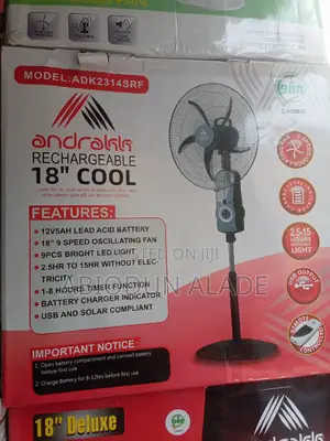 18 Inches Andrakk "Cool" Rechargeable Fan