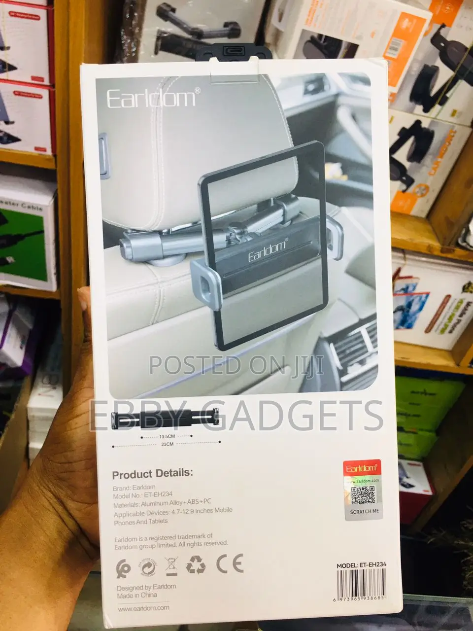 Earldom Car Universal Holder for Headrest 360 Rotation Phone