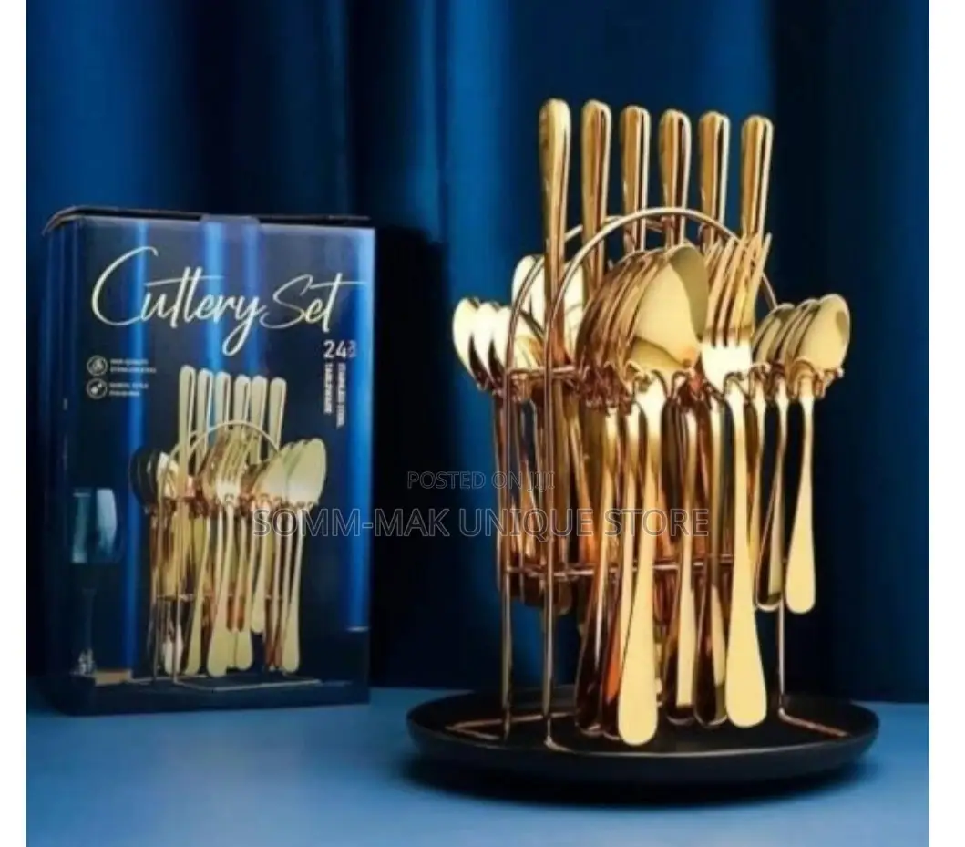 Cutlery Set - Gold -24 Pieces