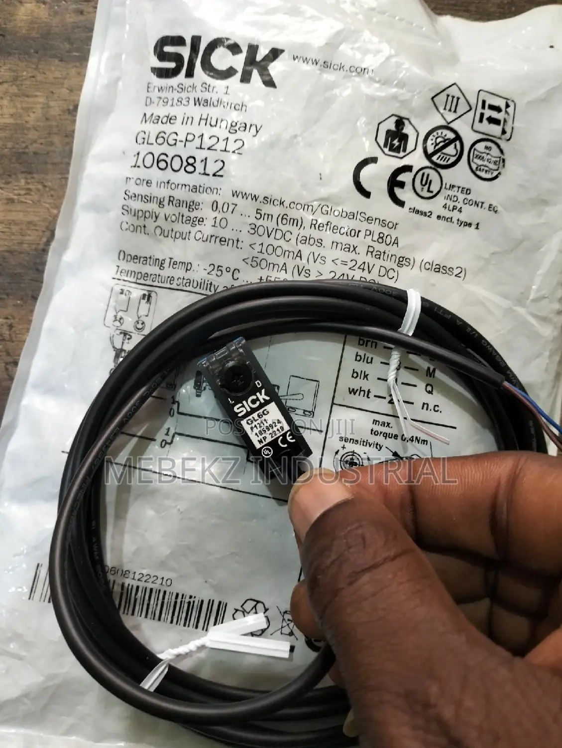 Sick Photocell Sensor Gl6g-P1212