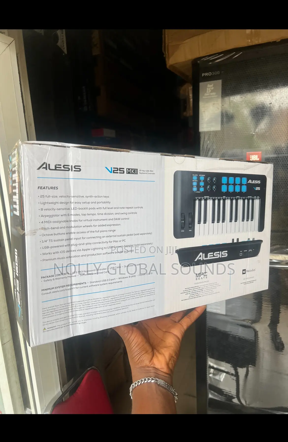 Alesis Midi Controller Keyboard V25 Mkii, Black