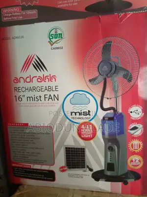 16 Inches Andrakk Rechargeable Mist Fan