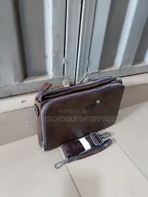 Mont Blanc Leather Men Armpit Purse and Side Bag