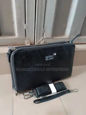 Mont Blanc Leather Men's Armpit Purse and Side Bag