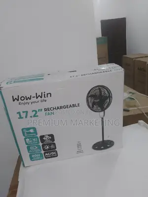 Photo - Brand New Wow-Win Rechargeable Fan 17.2" Inches