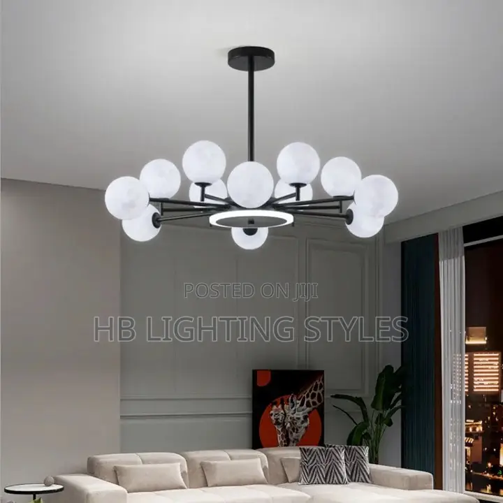 Modern and Simple LED Living Room Moon Light