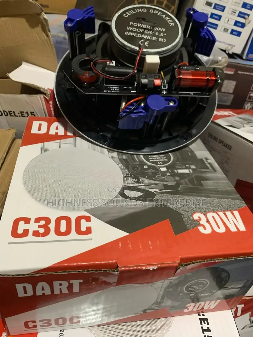 Dart Stereo Ceiling Speaker 30watts by 8ohms