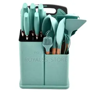 19pcs Heat Resistance Silicone Kitchen Spoon and Knife Set