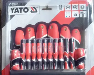 Yato Screwdriver Set 18pcs Plastic Hanger + Double Blister Yt-25982