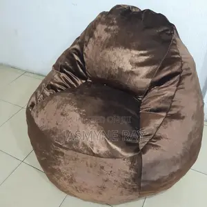 Brown Bean Bag Sofa 4ft