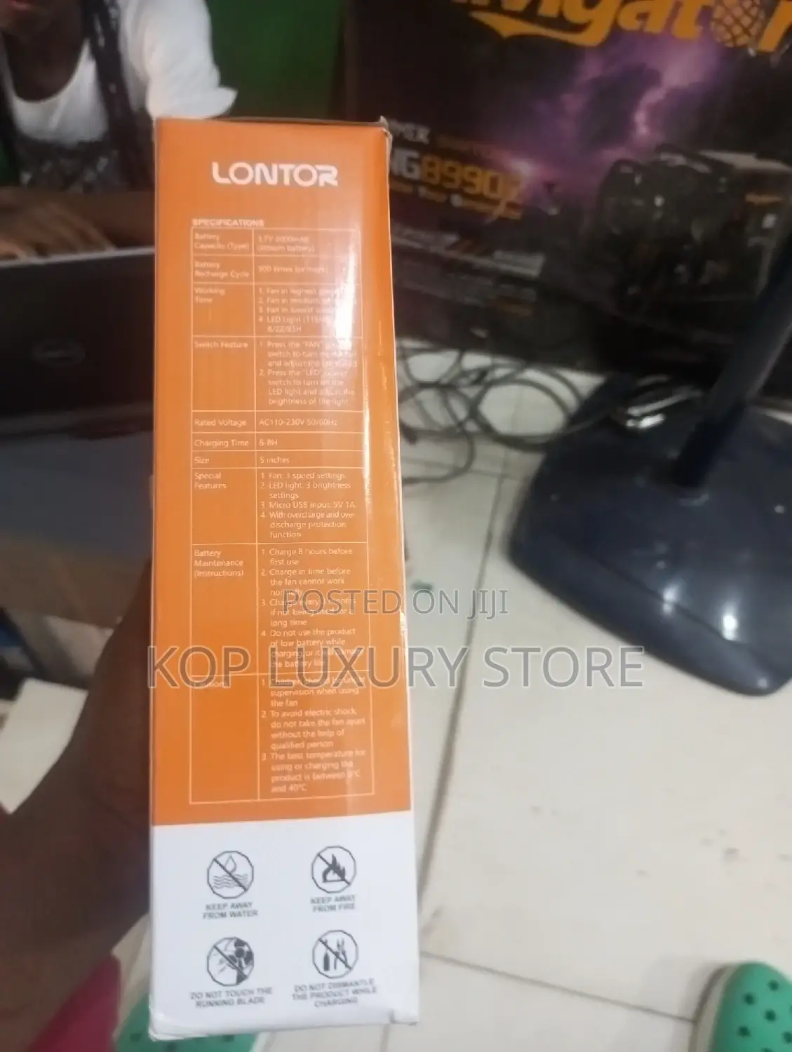 A Quality Lontor Rechargeable Tabel Mini Fan